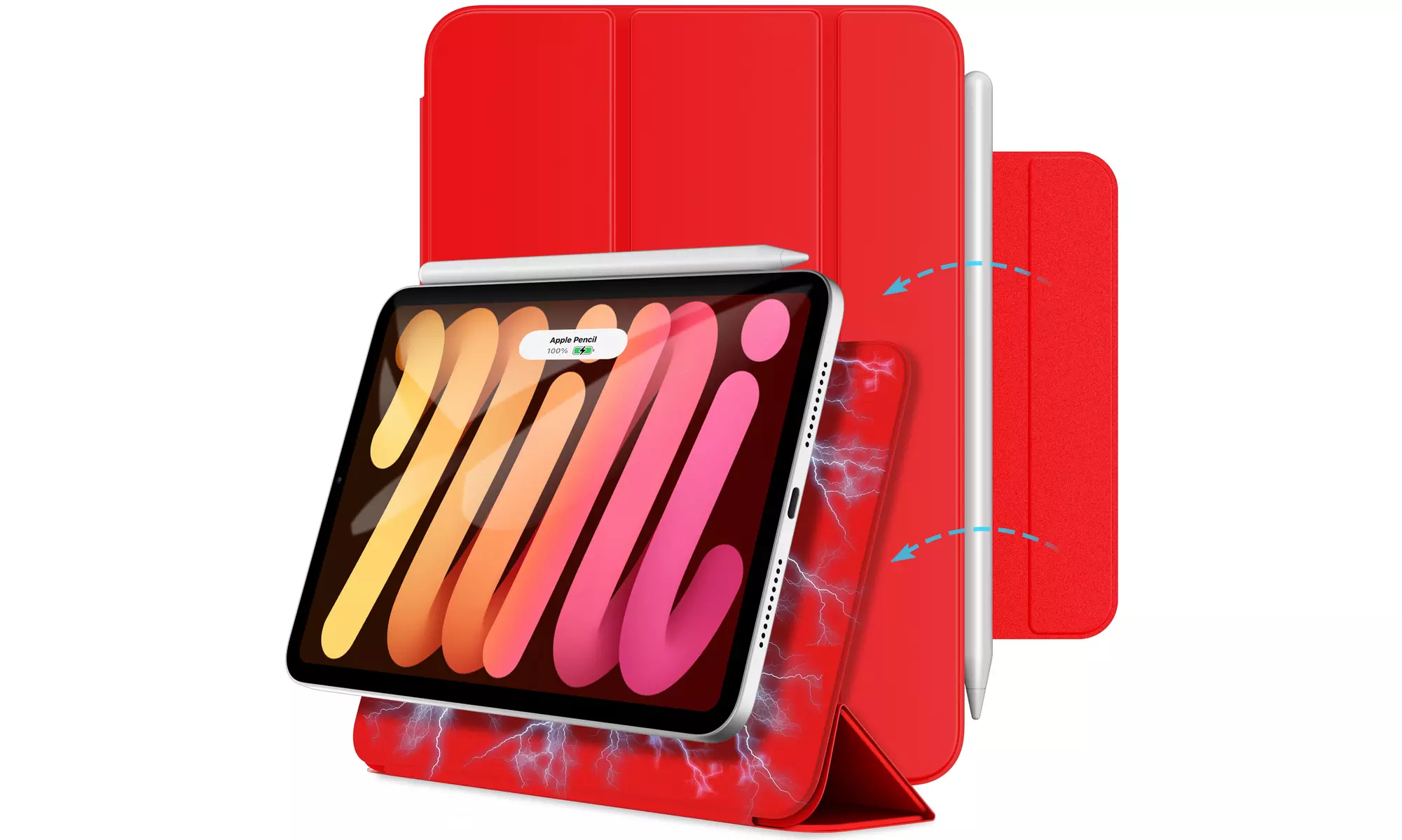 Case for iPad Mini 6 (2021 Model), Magnetic Attachment, Auto Wake/Sleep