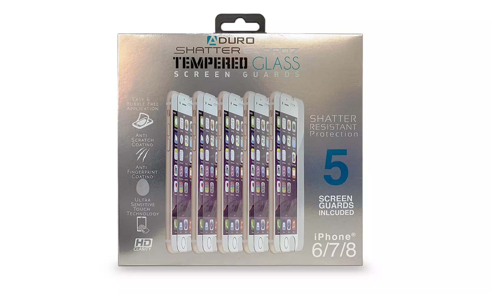 ShatterGuardz Tempered Glass Screen Protectors for iPhone (3, 5, or 10-Pack) 
