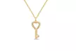14K solid gold Trendy pendant necklace - Second Medium