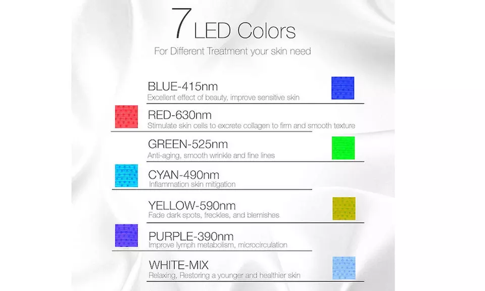7 Color LED Device Photon Light Skin Rejuvenation Therapy Facial Skin Care - Second Medium