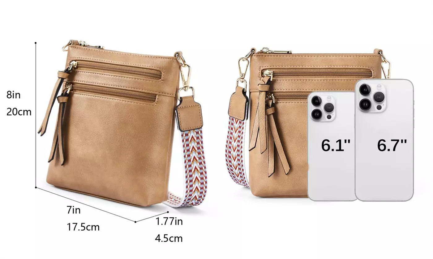 Small PU Leather Crossbody Bag for Women 