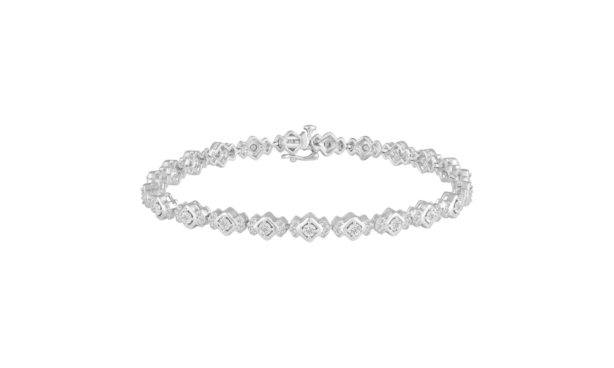 1 Carat Diamond Tennis Bracelet 925 Sterling Silver by Fifth and Fine (7 Inches) - Primary Image