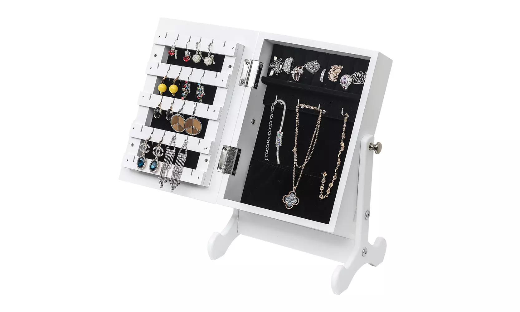 Jewelry Cabinet Armoire with Mirror - Primary Image