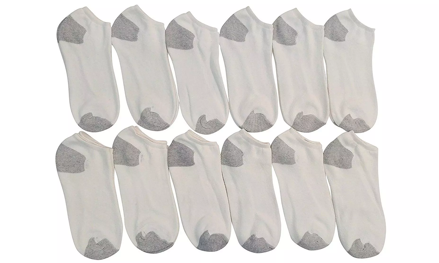 6 Pairs Kids Cotton Tube Socks Assorted Colors Children-White Gray Heel Toe 9-11 - Primary Image