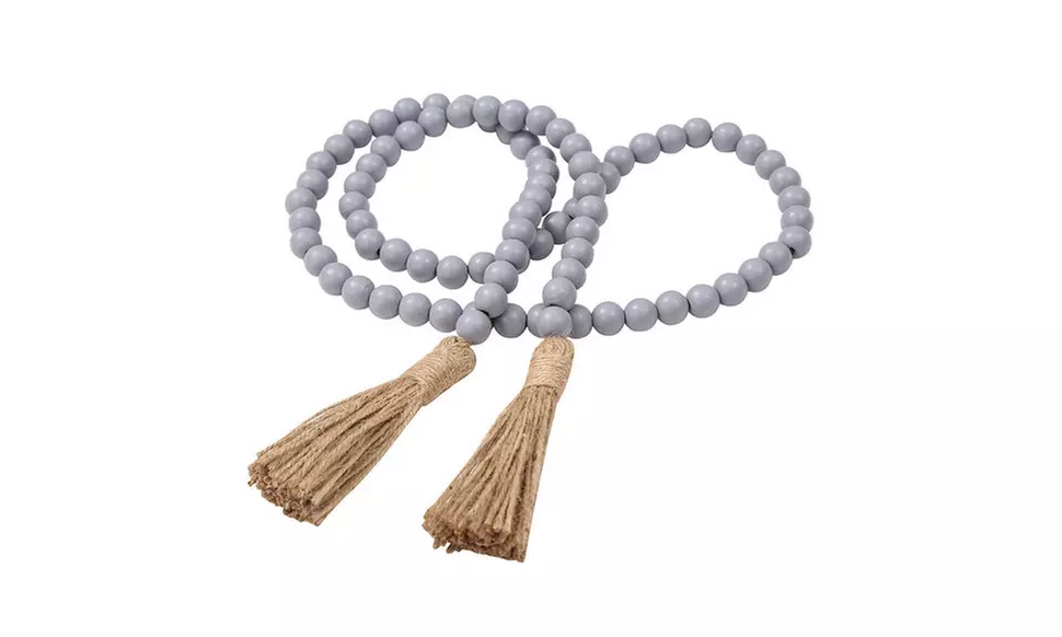 Wood Bead Farmhouse Country Beads Holiday Decoration Wall Hanging Prayer Beads