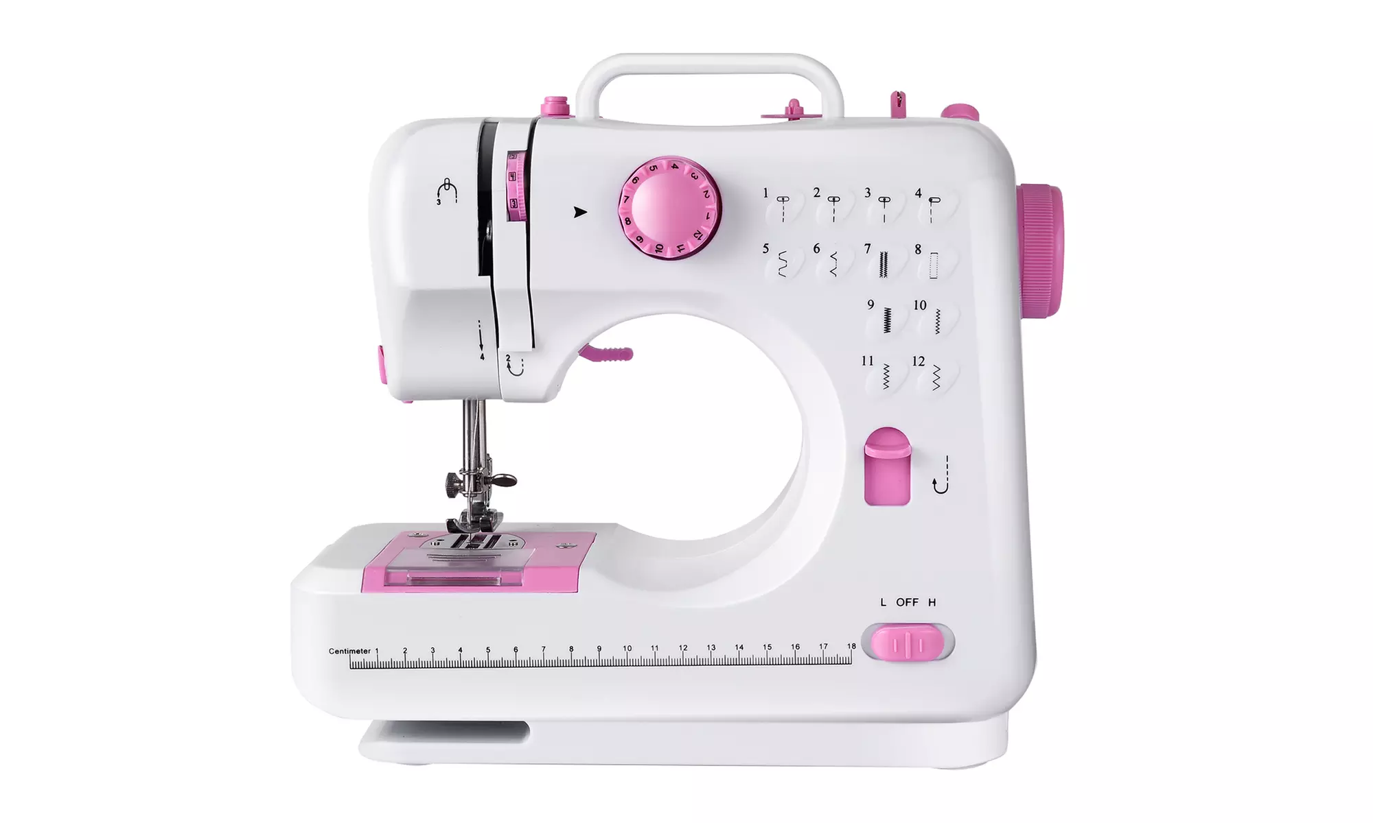 Sewing Machine Free-Arm Crafting Mending Machine with 12 Built-In Stitched White - Primary Image