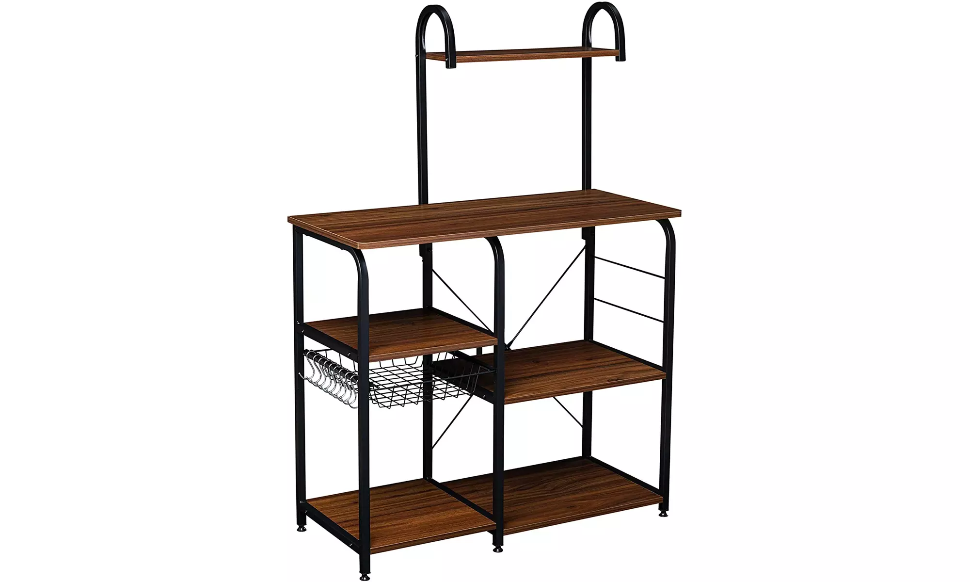 Kitchen Baker's Rack, Microwave Stand with 3 Tier Storage Shelf, Wire Basket - Primary Image