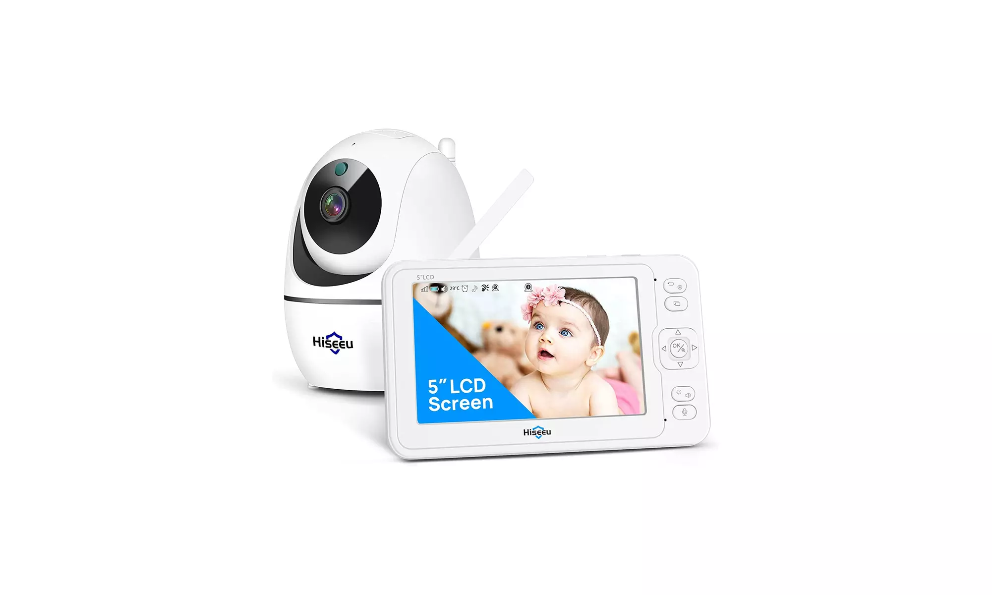 Hiseeu Nursery Infant and Baby Monitor  with 1080P Camera, Two Way Audio - Primary Image