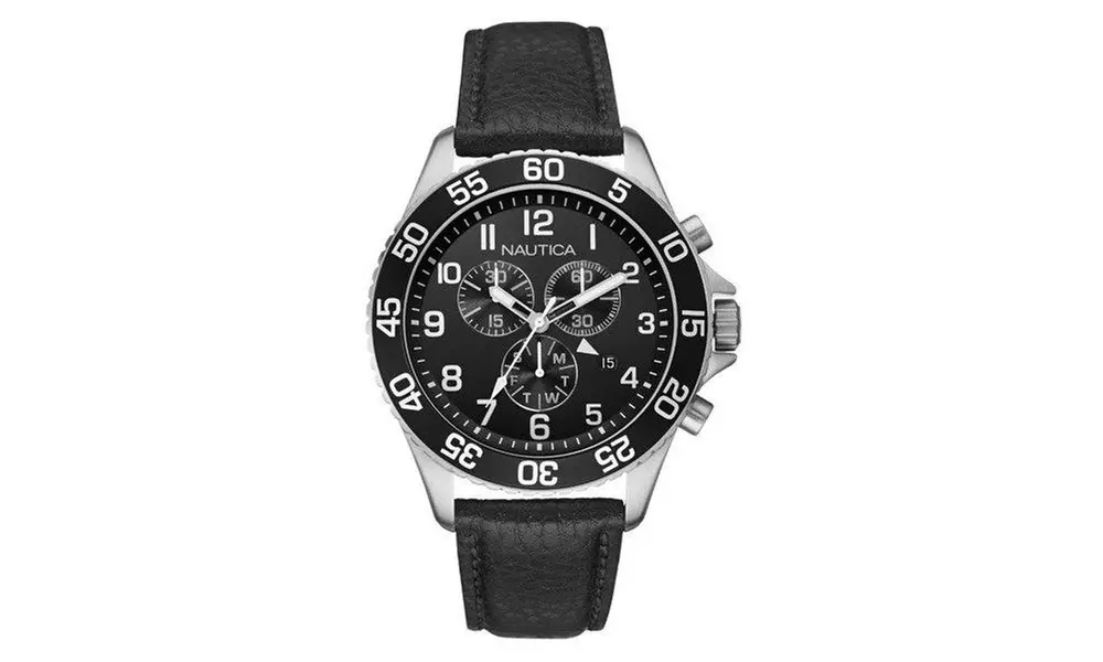 Nautica Leather Mens Watch NAI15505G - Primary Image
