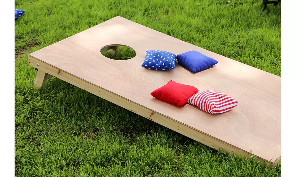 4*2 ft. 100% ALL Wooden Cornhole Toss Game Set - Primary Image