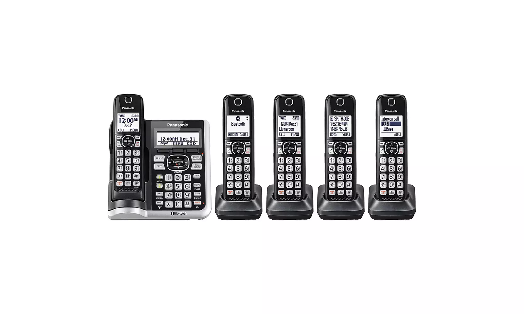 Panasonic Link2Cell Bluetooth Cordless Phone with Answering Machine (5 Handsets) - Primary Image