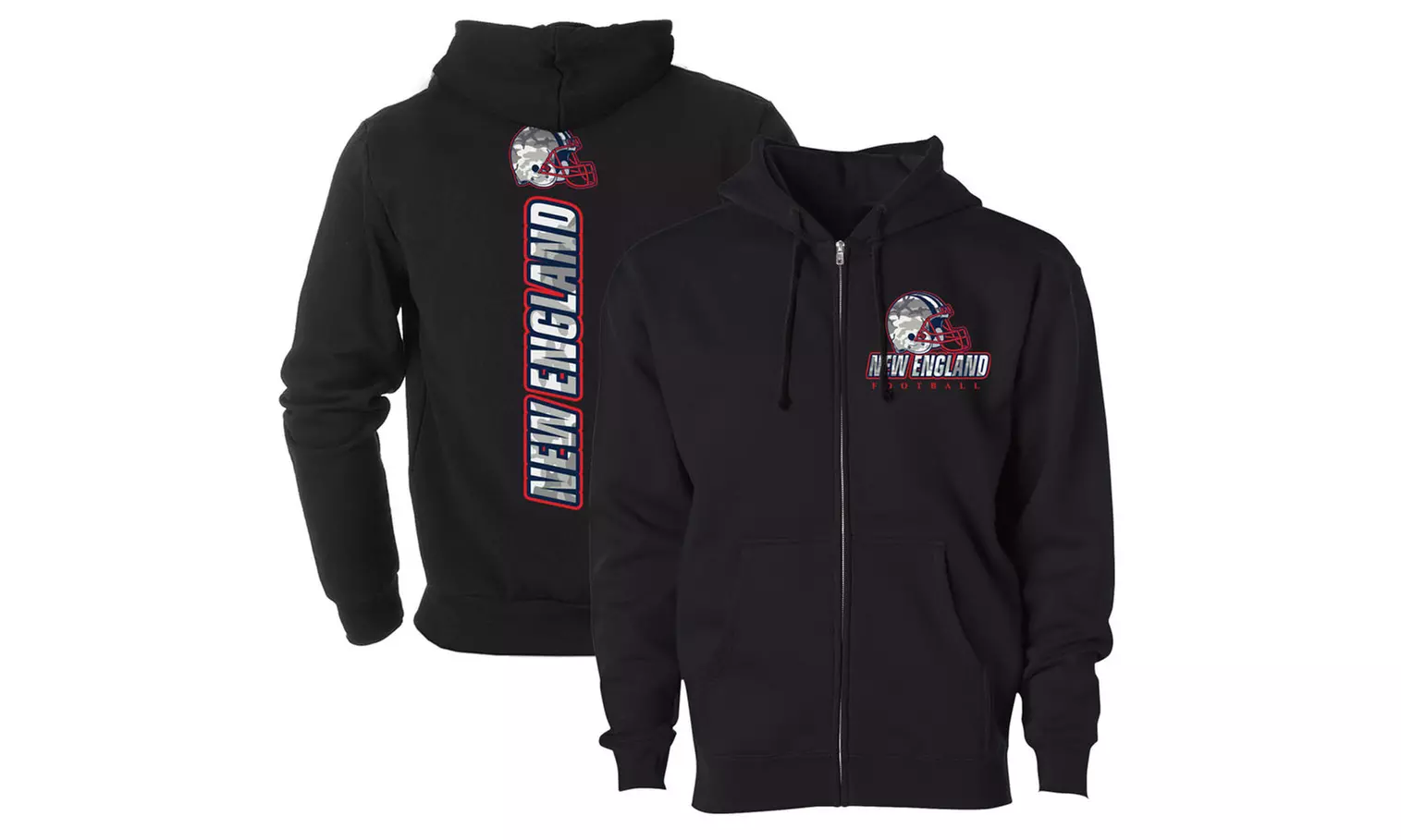 Men Army Camo Football Zip Up Hoodie (S-2XL)