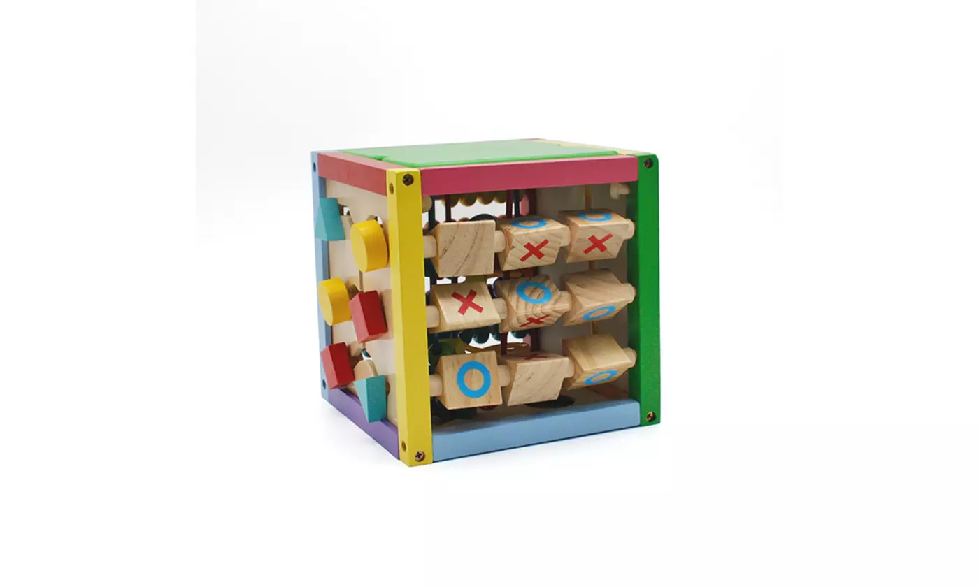 Wooden Bead Maze Cube Multipurpose Center Educational Toys For Kids - Second Medium