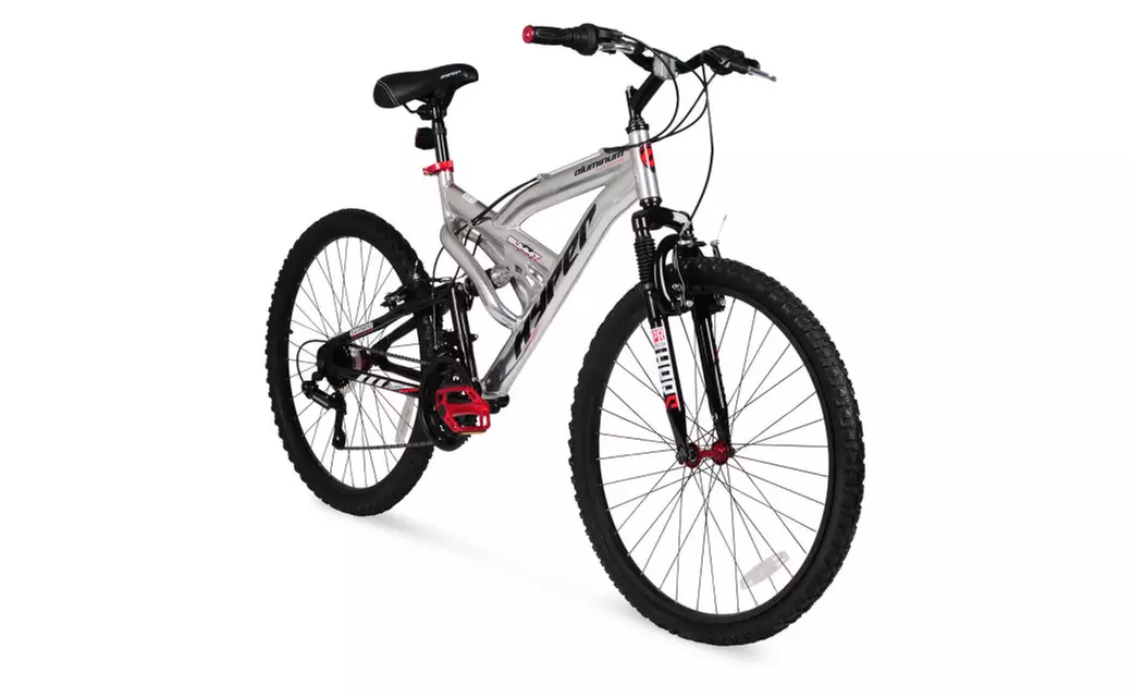 Men's Mountain Bike 26" Aluminum Frame Bicycle Shimano Full Suspension - Primary Image