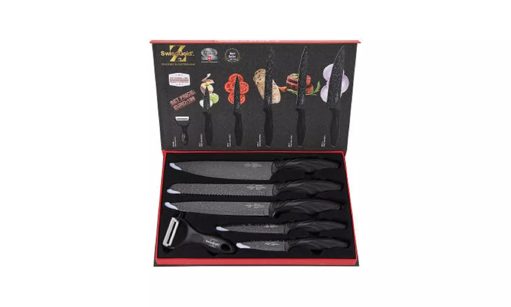 Nuvita 6 Piece Kitchen Knife Set - Second Medium