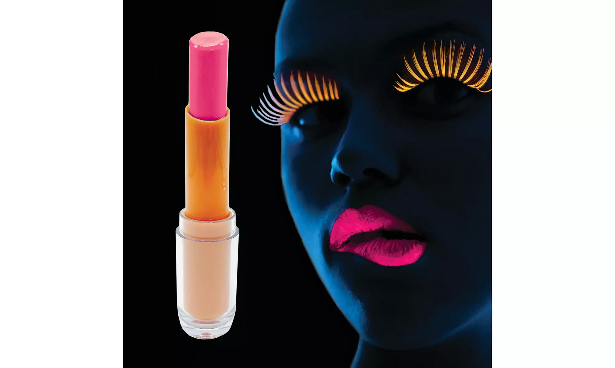 Bright Fluorescent Blacklight Neon UV Glow Lipstick - Second Medium