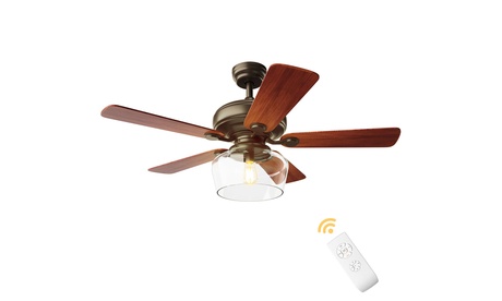 Costway 52 Vintage Ceiling Fan Light W/ Remote Control Reversible Blades