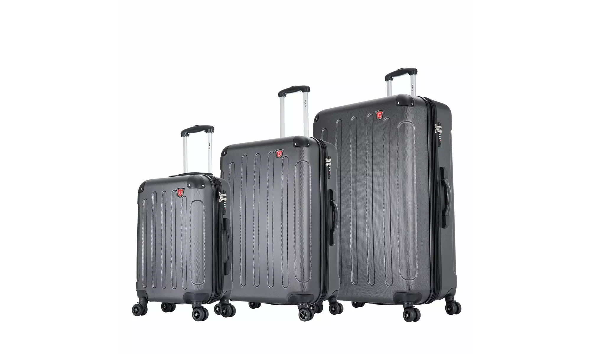 Three-Piece DUKAP Intely Smart Hardside Luggage Set 20"/28"/32"