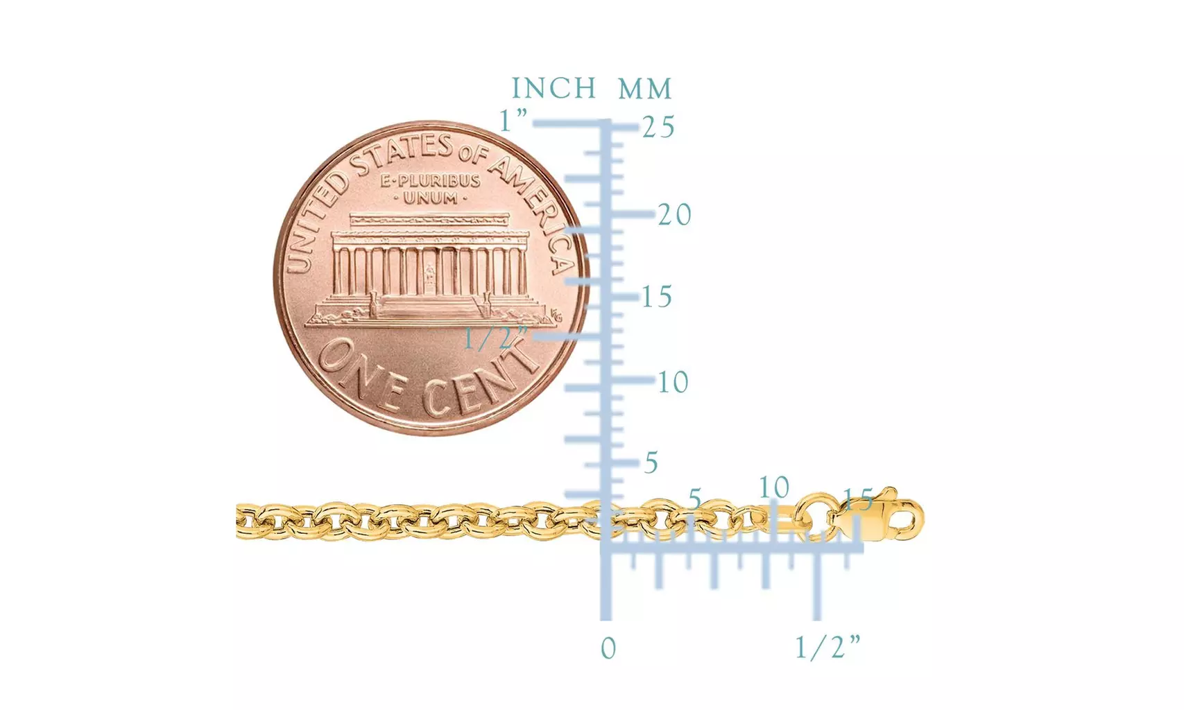 14k Yellow or White Gold 3.0mm Diamond Cut Forsantina Chain with Lobster Clasp - Second Medium