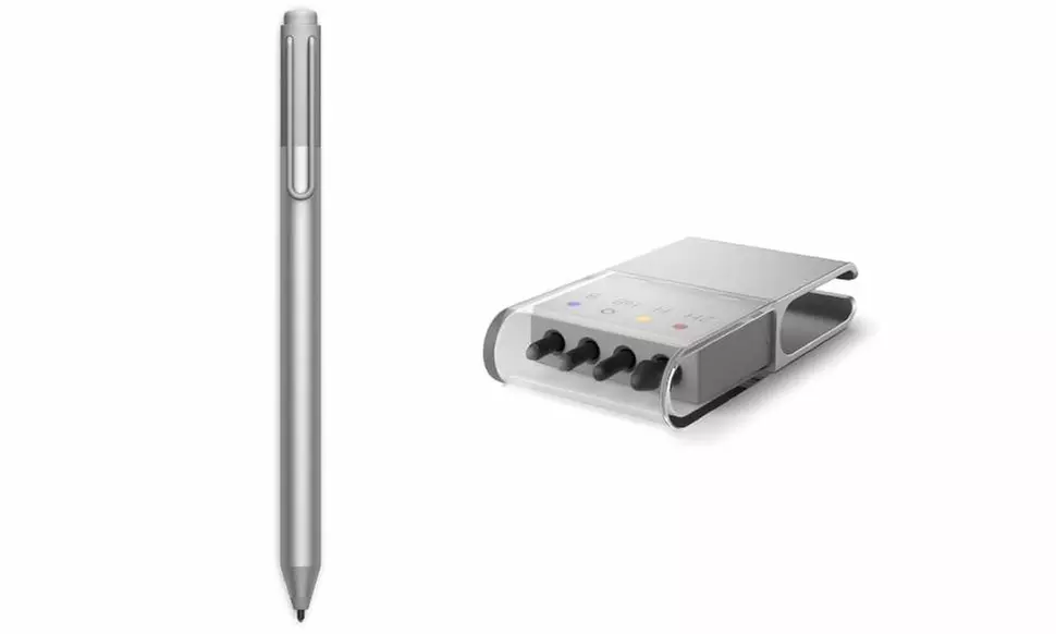 Microsoft Surface Pen, Silver and Microsoft Pen Tips Grade A - Primary Image
