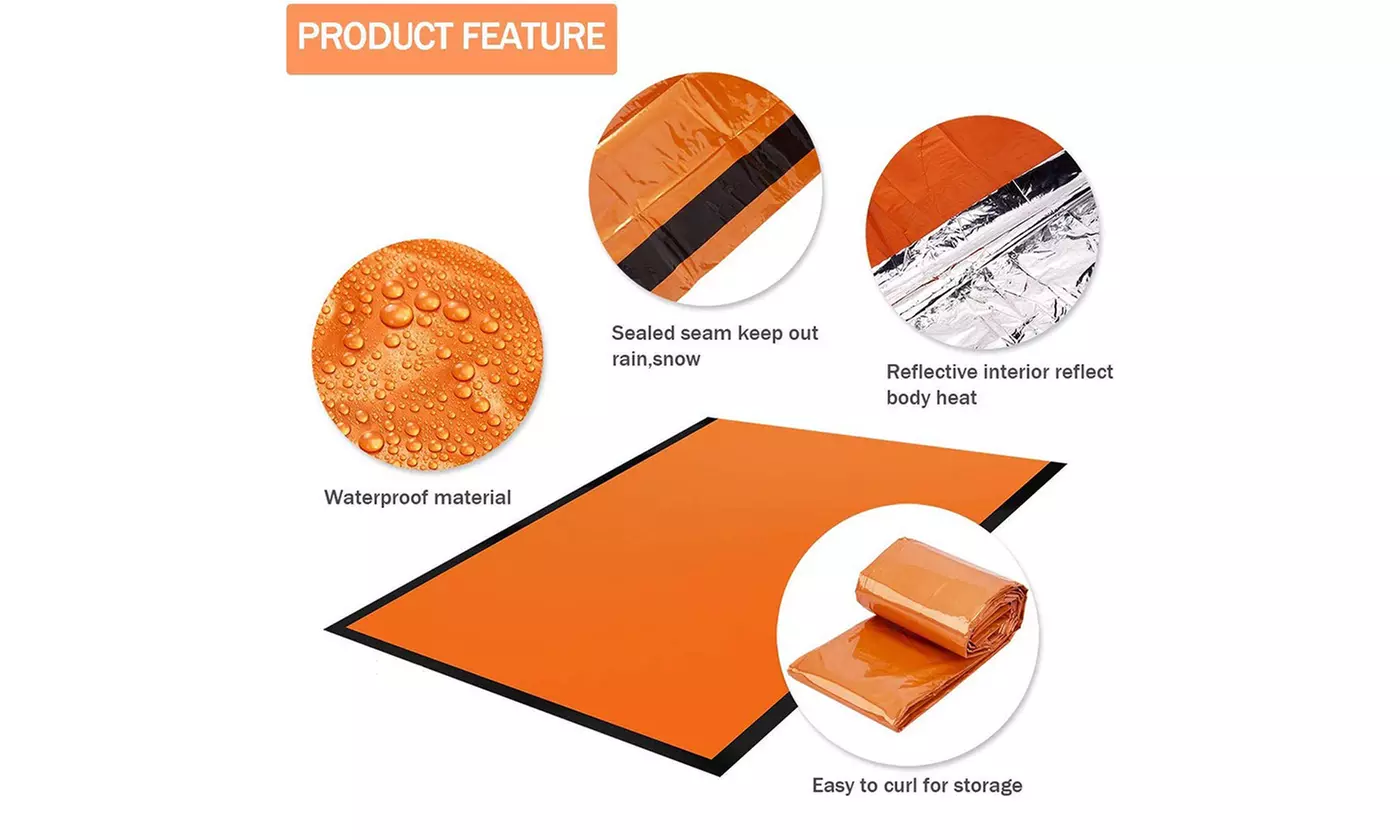PE Emergency Sleeping Bag Thermal Waterproof Outdoor Survival Camping Bag