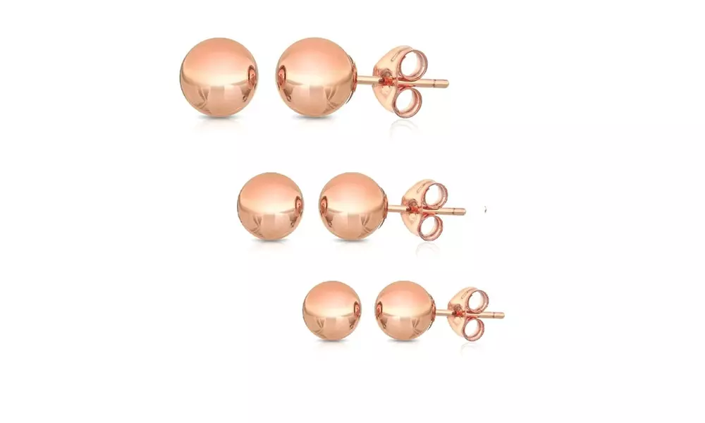  345MM Ball stud Earrings 14K Gold by Moricci