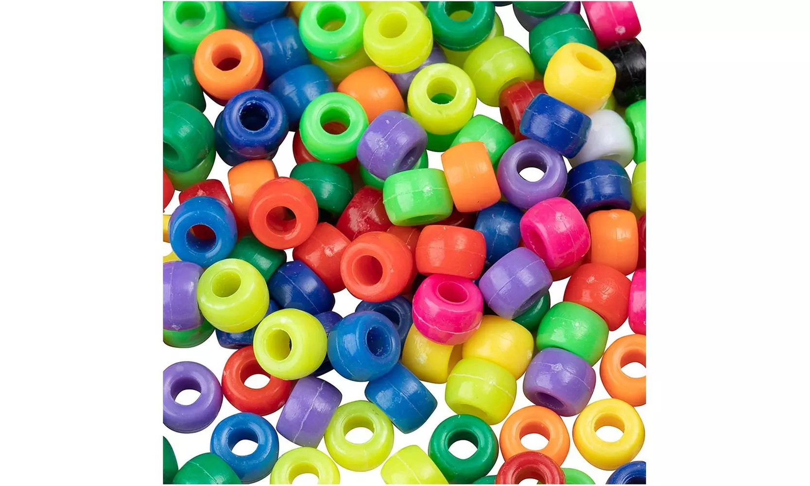 Pony Beads - 3000-Piece Multicolor Plastic Craft Beads for Kids, 9mm - Primary Image