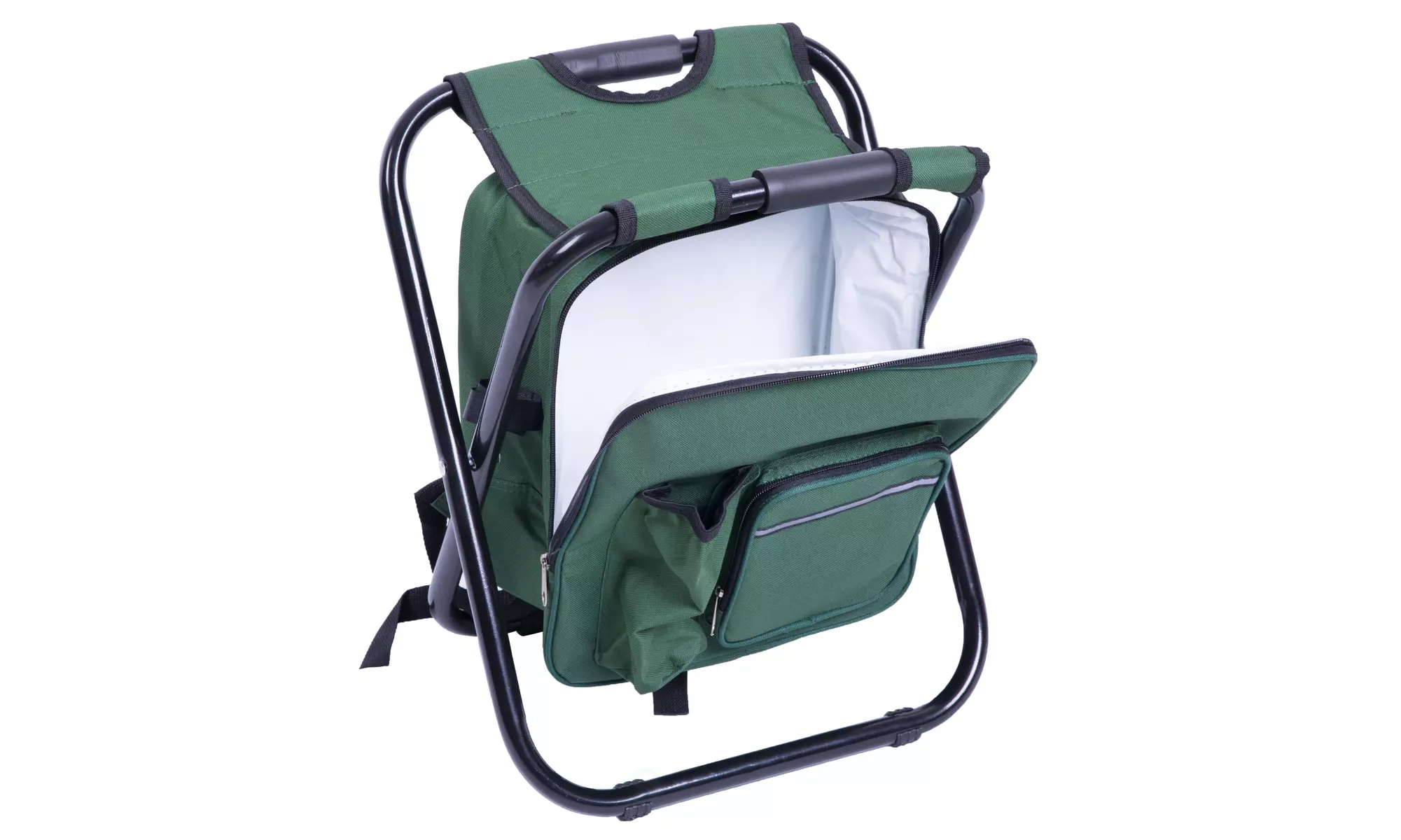Folding 3 in 1 Stool / Backpack / Cooler Bag, Blue - Primary Image