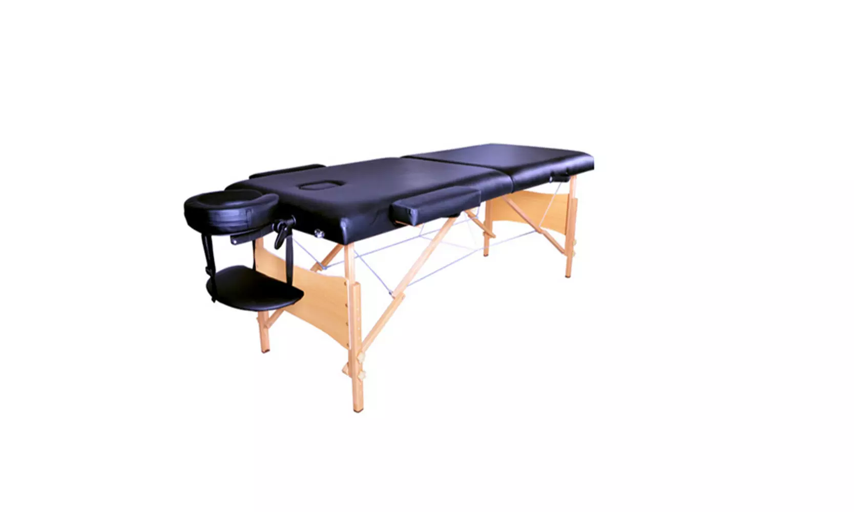 2 Sections 84" Folding Portable SPA Bodybuilding Massage Table Black - Primary Image