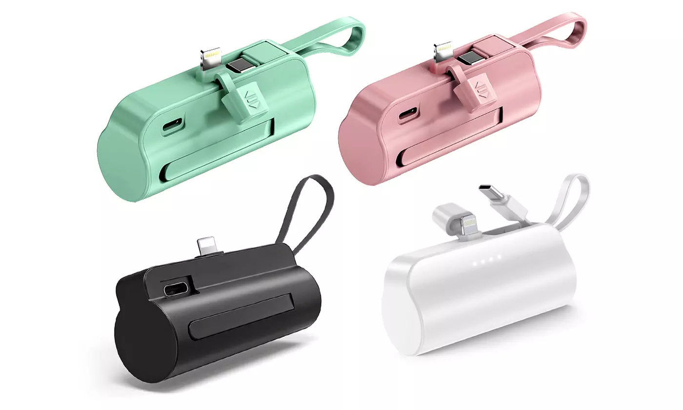 PowerMaster 5000mAh Mini Portable Power Bank with Stand and Dual Outputs