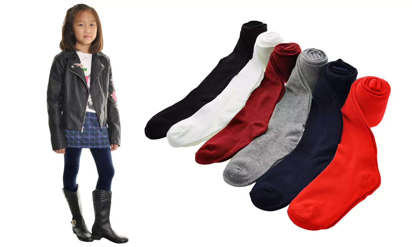 6-Pack Girls' Sweater Tights by Angelina