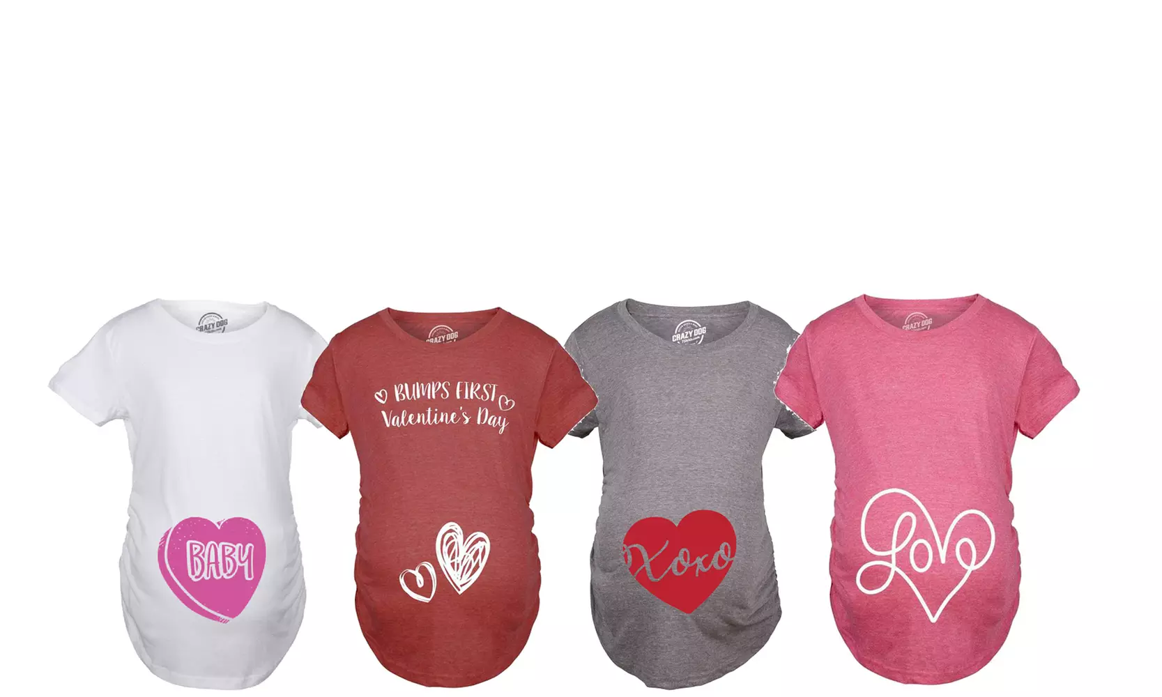 XOXO and Hearts Valentine's Day Maternity T-Shirts - Primary Image