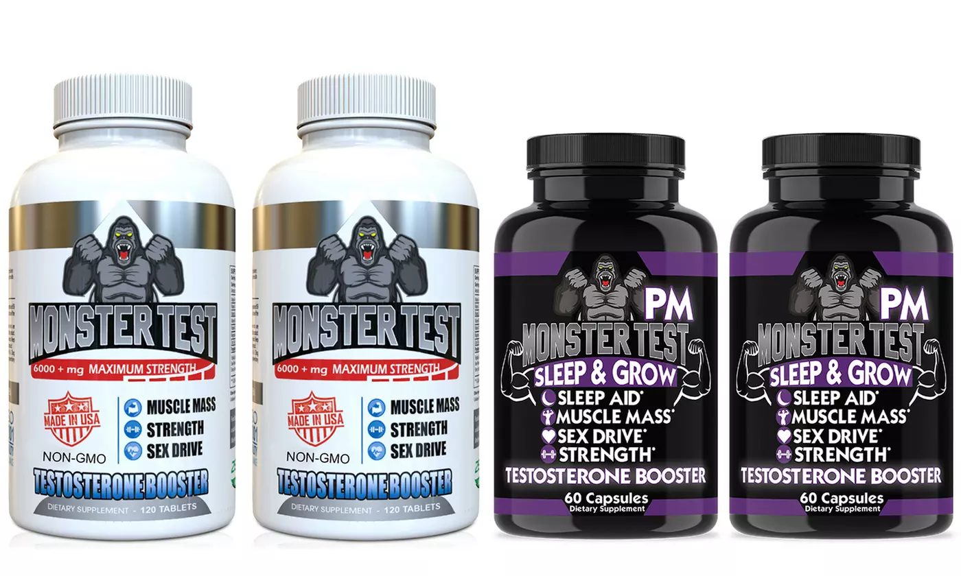 Monster Test and Monster Test PM Testosterone Booster 4-Pack - Primary Image