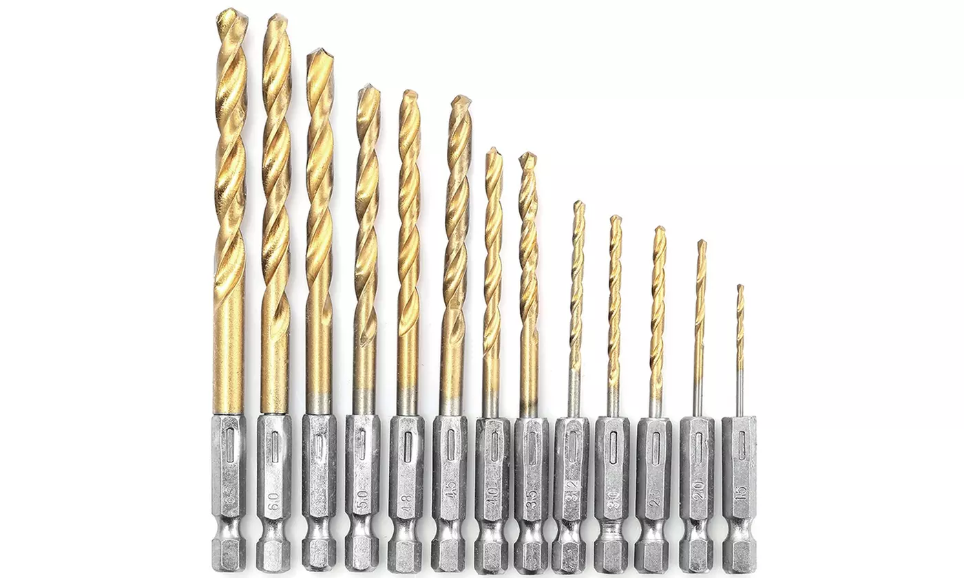 iMounTEK Heavy Duty Titanium Coated Hex Shank Drill Bit Set (13-Piece) - Primary Image