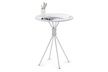 Furinno Theo Round Side Table with Crossed Legs, White - Second Medium