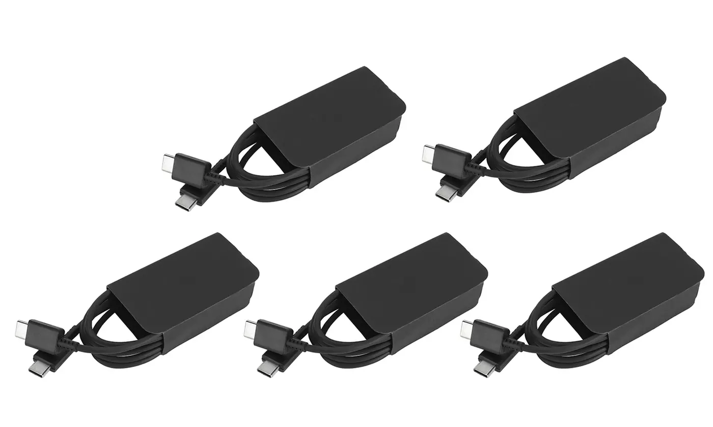 3.3FT 5x Lot of USB-C to USB-C Cable Charging Cord Type C Charger Black/White