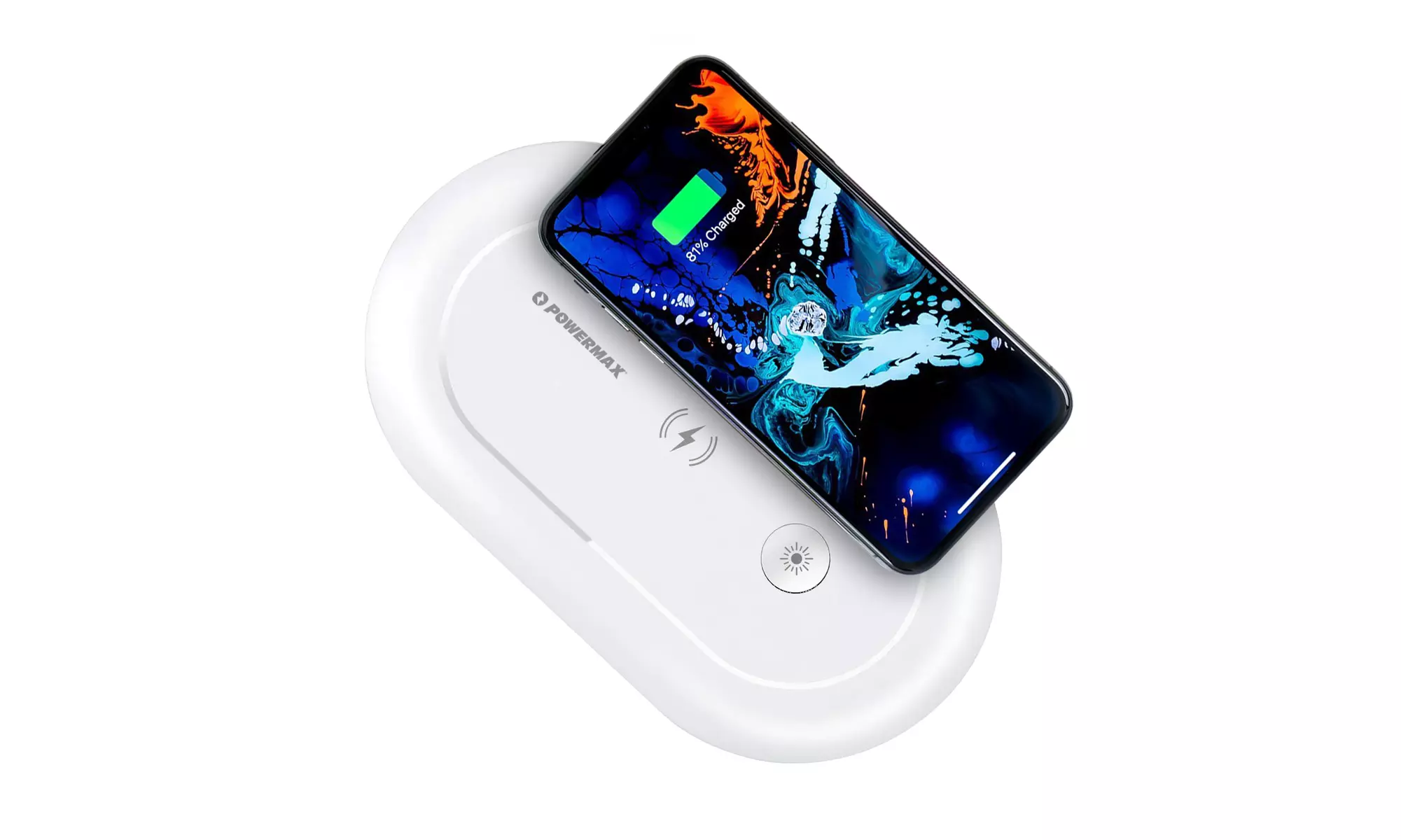 Powermax UV-C Phone Sanitizer Box, Clean in 10 Minutes,  with Wireless Charger - Primary Image