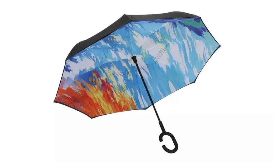 Windproof Upside Down Umbrella - Primary Image