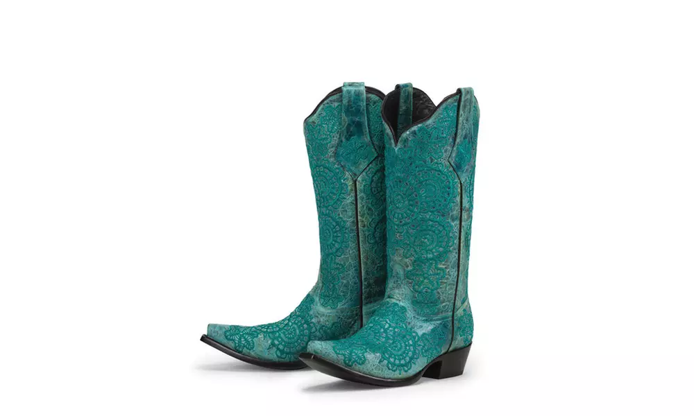 Black Star MEDINA (Turquoise) Women's Cowboy Boots - Primary Image