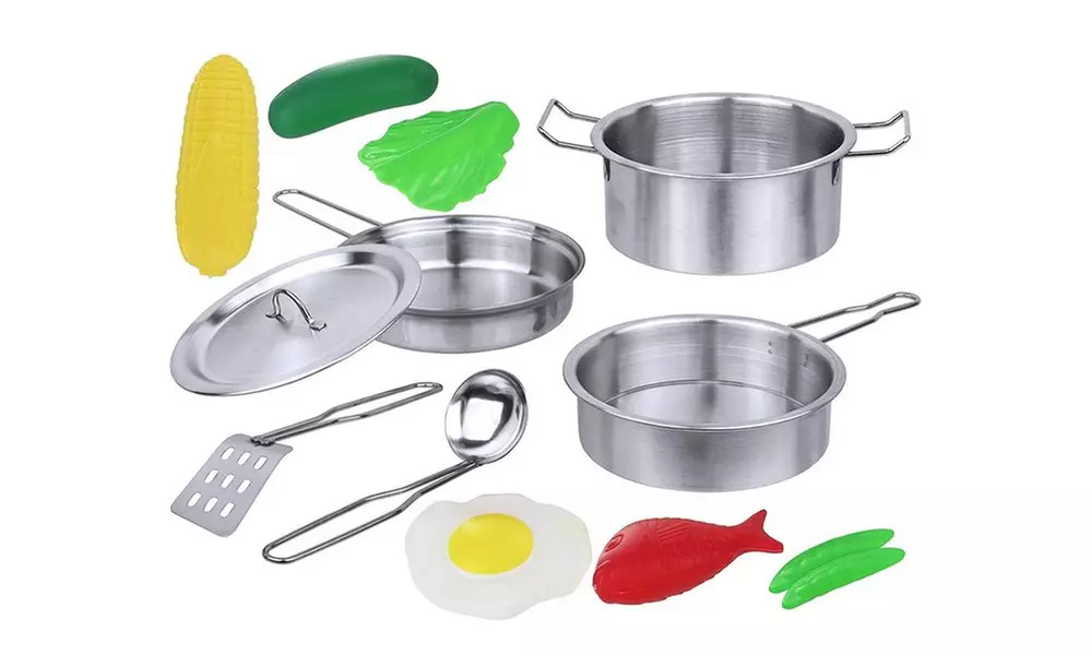 Click N' Play 12 Piece Pots and Pans Cookware Playset - Primary Image