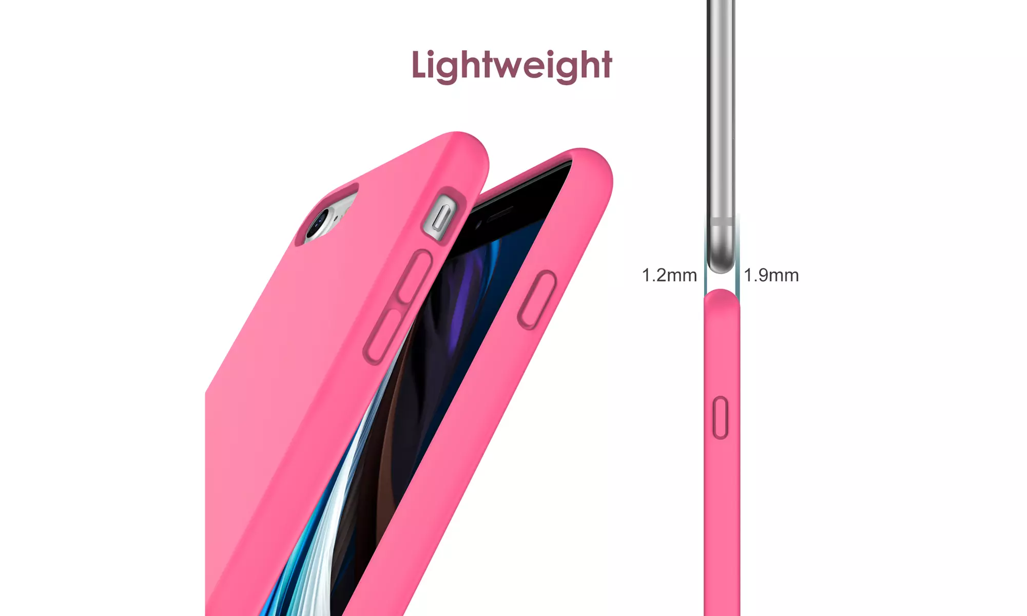 Silicone Case for iPhone 7/8, iPhone SE 3/2, Silky-Soft Touch Shockproof Case