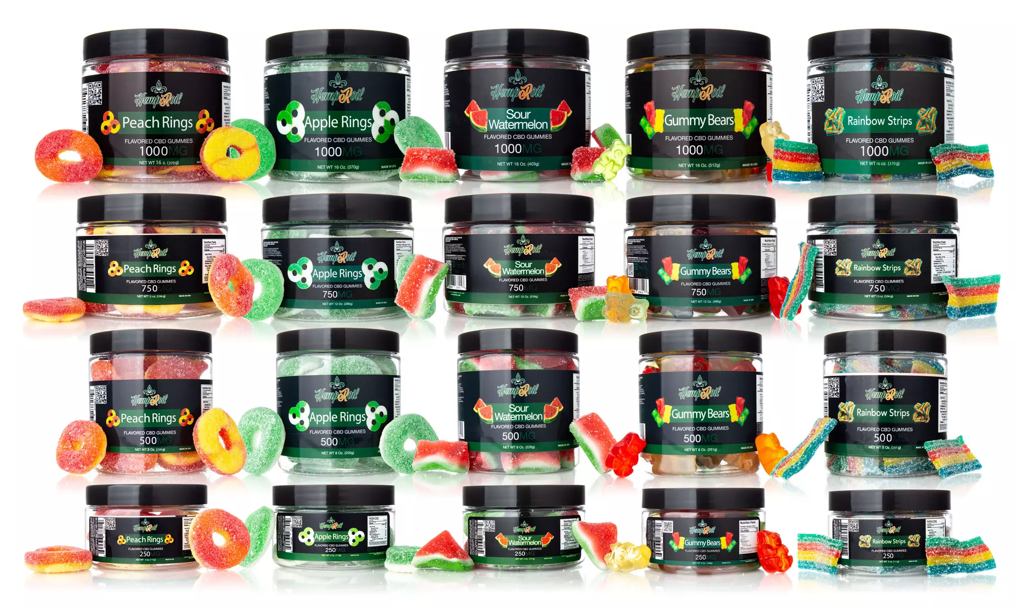 Certified Organic Hemp Derived CBD Infused Gummies (250MG-1000MG) - Primary Image