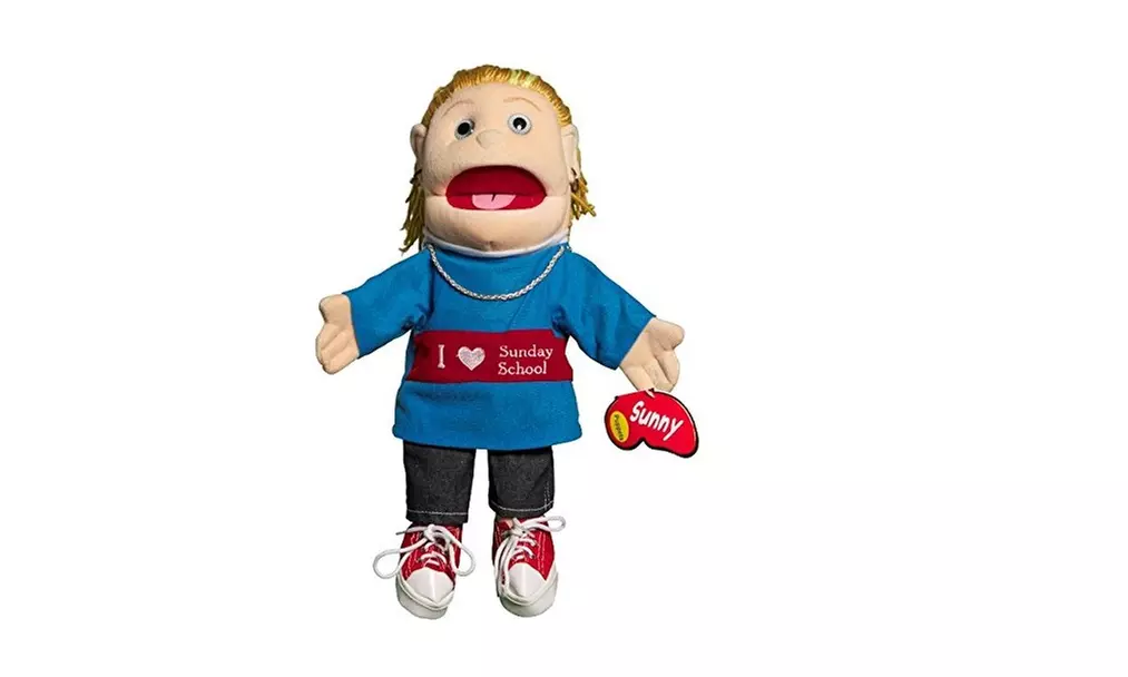 Sunny Toys GL1576 14 In. Hispanic Girl In Dress, Glove Puppet - Primary Image