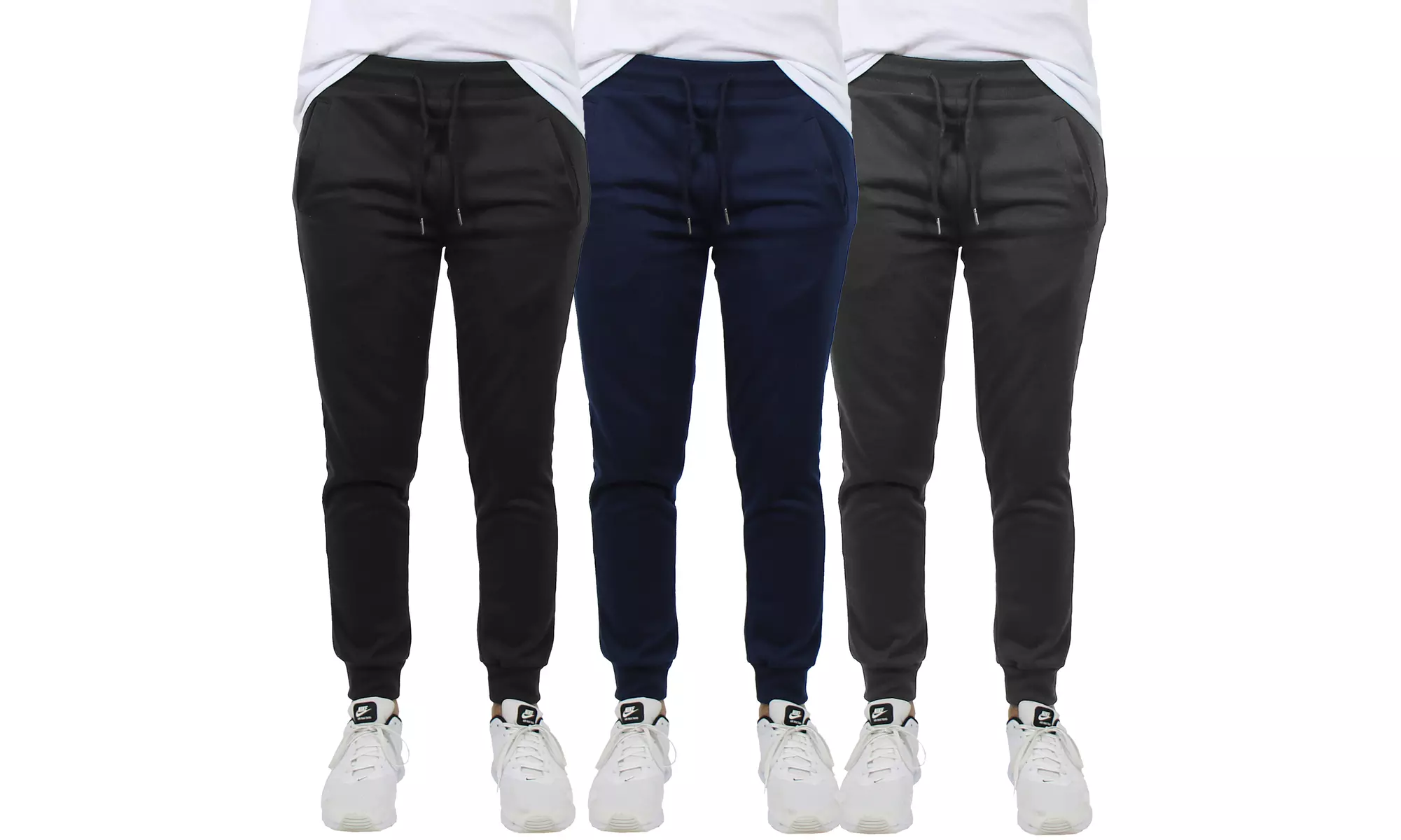 (3-Pack) Men's French Terry Jogger Lounge Pants (Sizes, S-3XL)