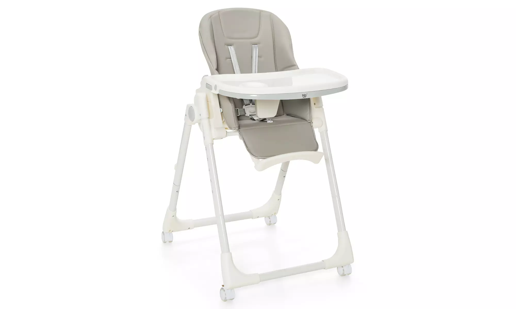 Babyjoy Foldable Baby Highchair 360degrees Rotating Wheels Height Adjustment - Primary Image