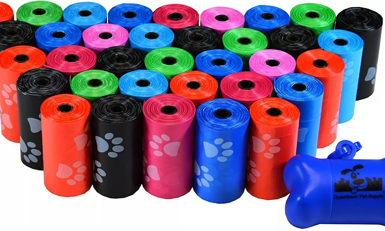 Downtown Pet Supply Pet Waste Poop Bags (220-Count) with Dispenser - Second Medium