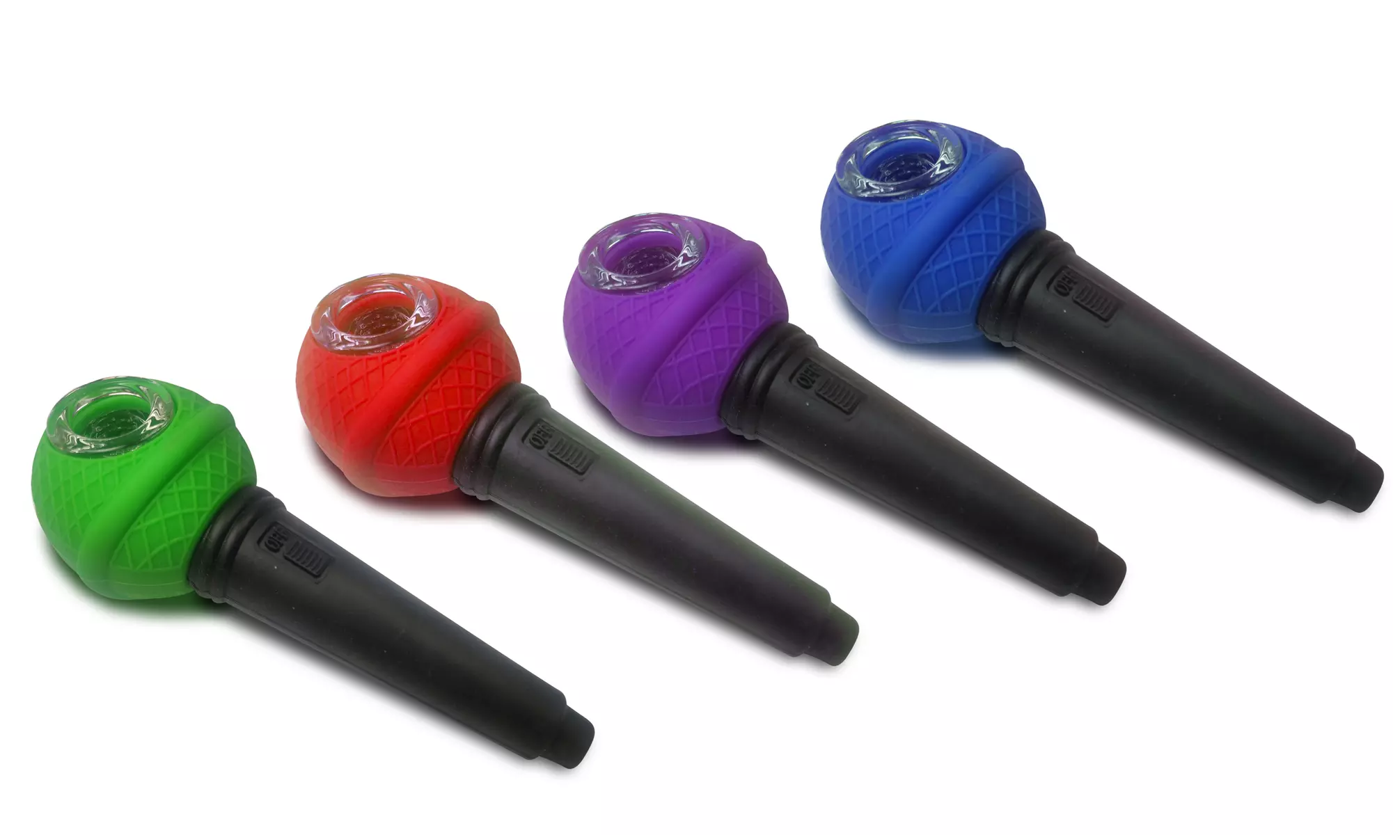 5' Microphone Style Silicone Hand Pipe - Multiple Colors Available - Primary Image