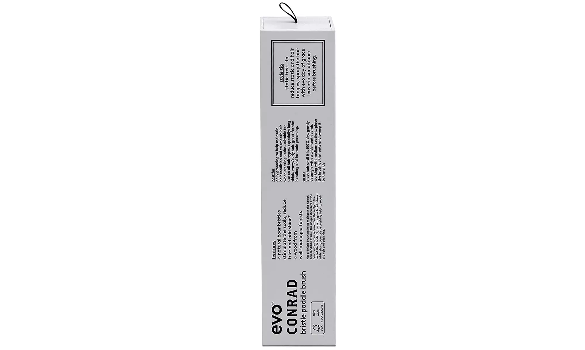 Evo Conrad Natural Bristle Dressing Brush for Polishing & Smoothing Hair