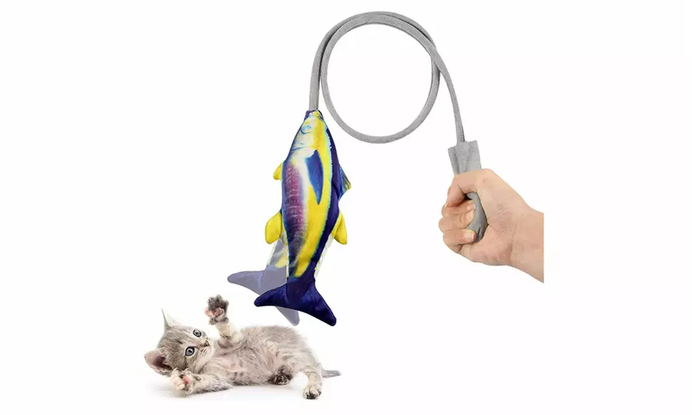 Floppy Fish Cat Kitten Toy Flopping Interactive Toy Manual Airbag Wiggle Moving - Primary Image