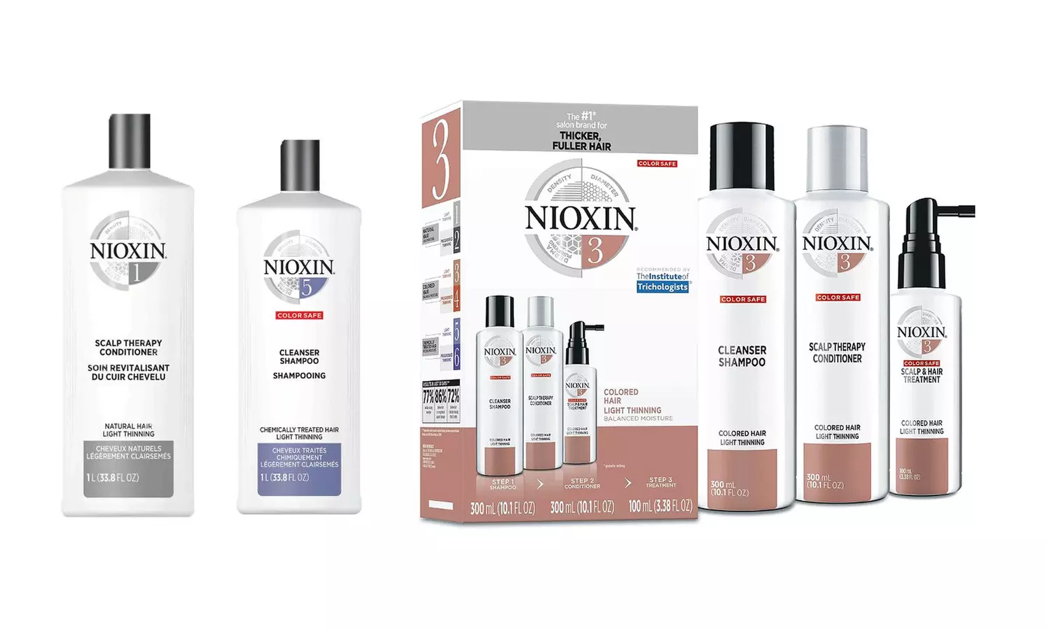 Nioxin Cleanser Shampoo, Scalp Therapy Conditioner 33.8 Oz  - Primary Image